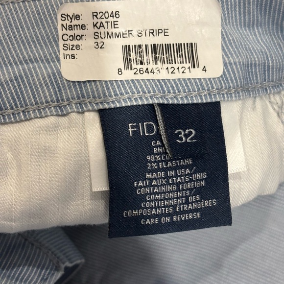 FIDELITY Denim Katie High Classic Flare Jeans Summer Stripe SZ 32 - Picture 6 of 6